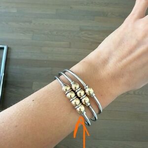 Cape Cod Bracelet silver with four gold balls